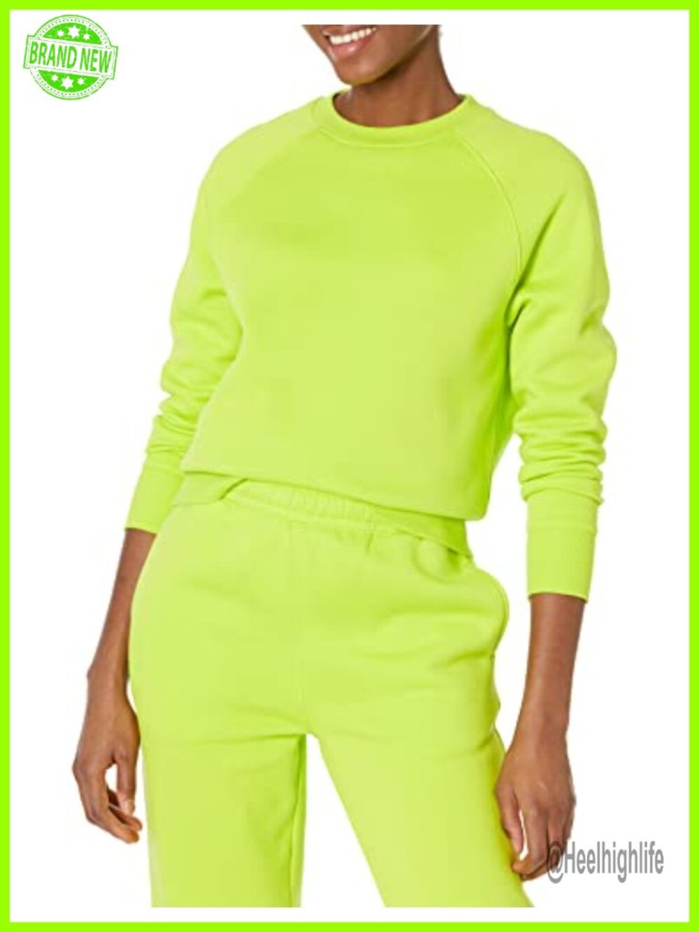Relaxed Fit Crewneck Pullover Sweatshirt Long Sleeve Rib Detail